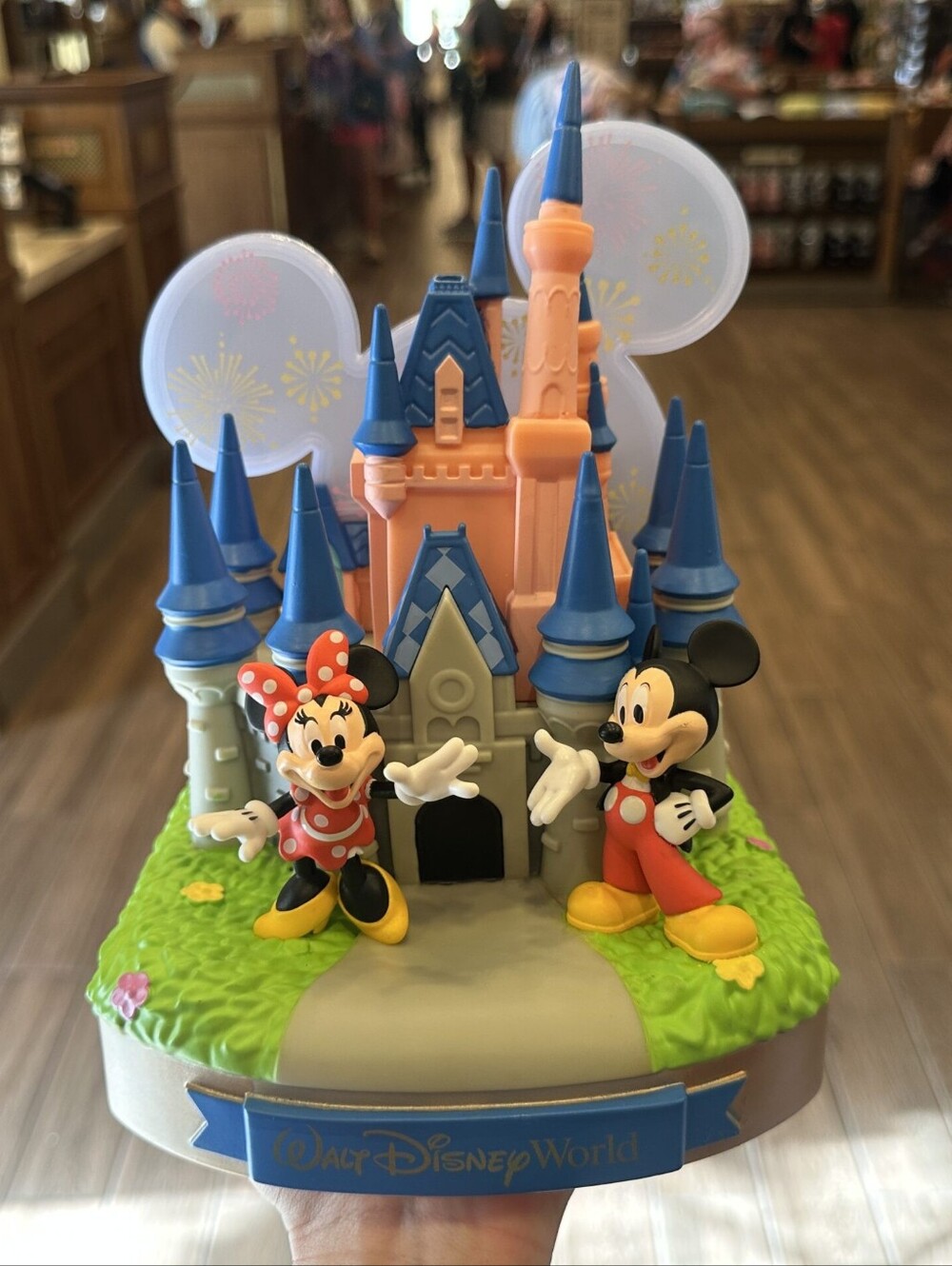 Disney Parks Cinderella Castle Piggy Bank With Old Pink Color Scheme
